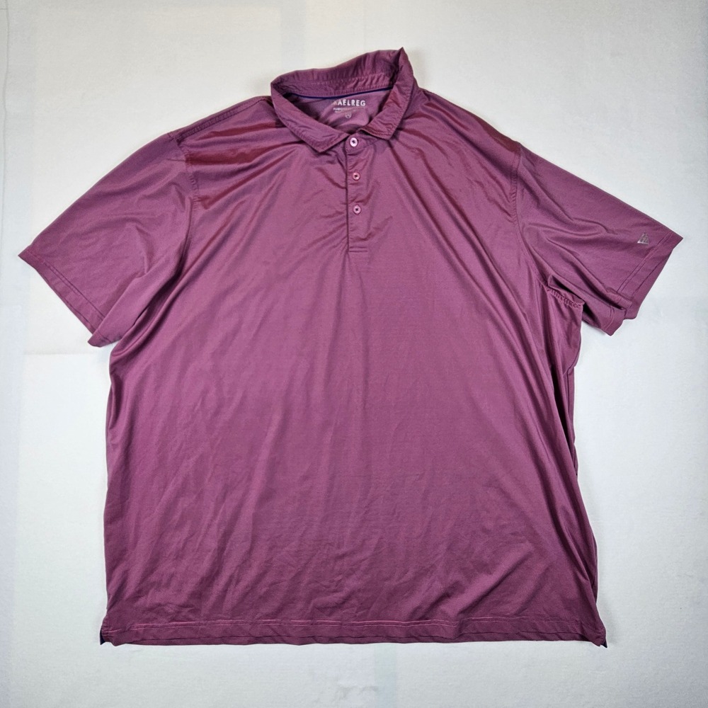 Lot of 3 MAELREG Performance Golf Polo Shirts Mens 5XL Plaid Stripe Crosshatch - Picture 9 of 10